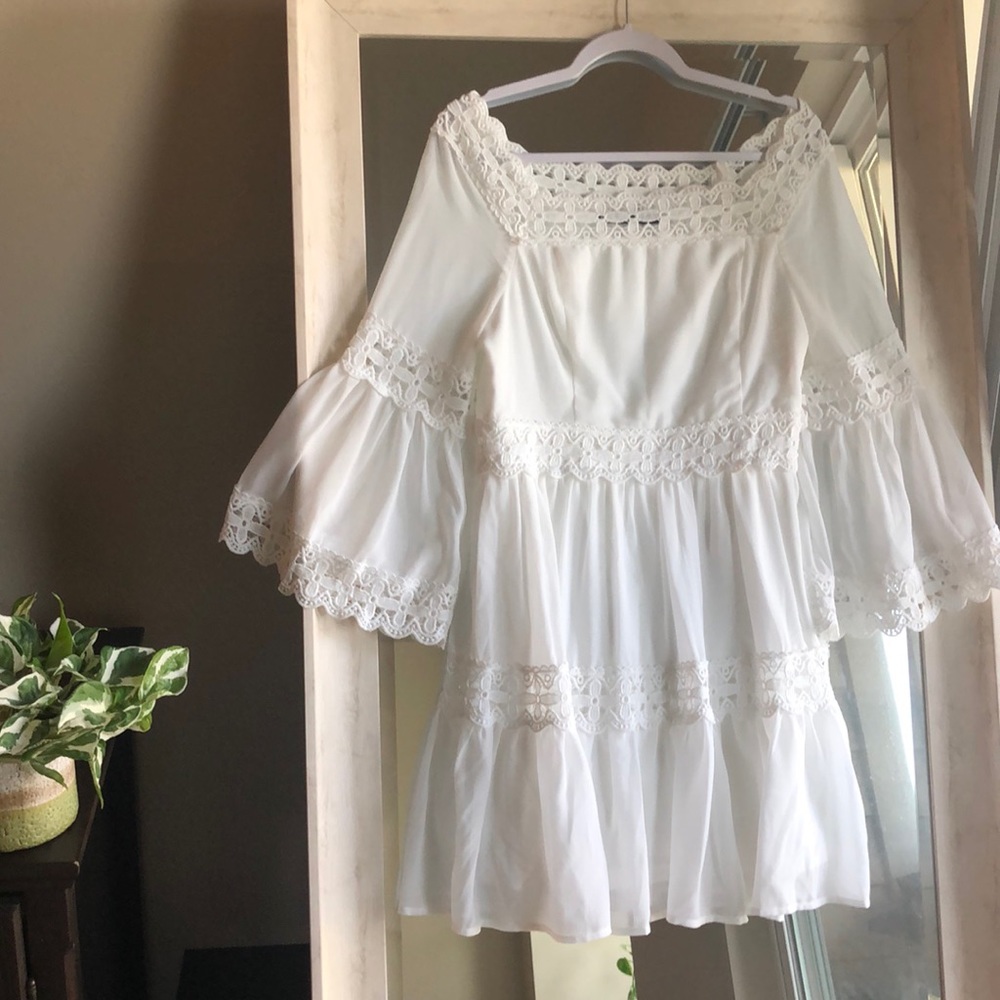 Mini Floral Lace Dress